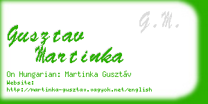 gusztav martinka business card